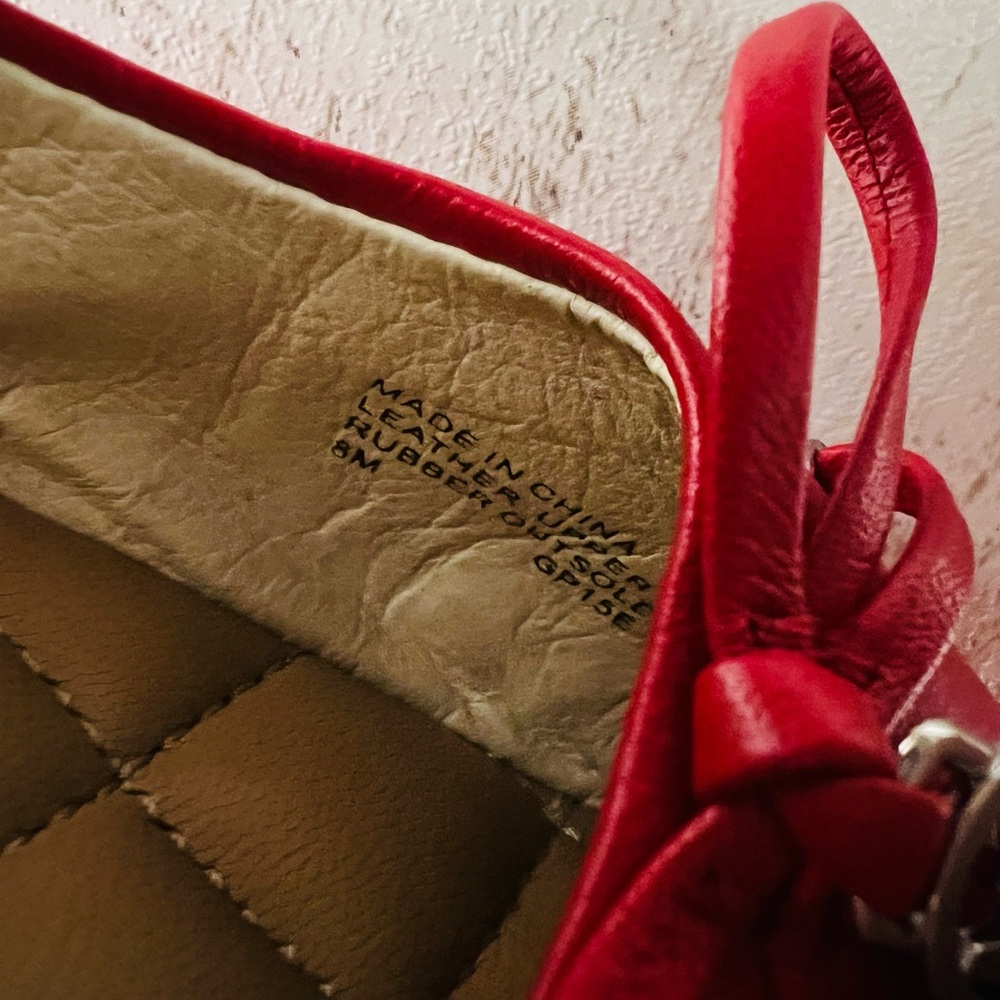 Michael Kors Red Ballet Flats Sz.8 - Picture 8 of 9